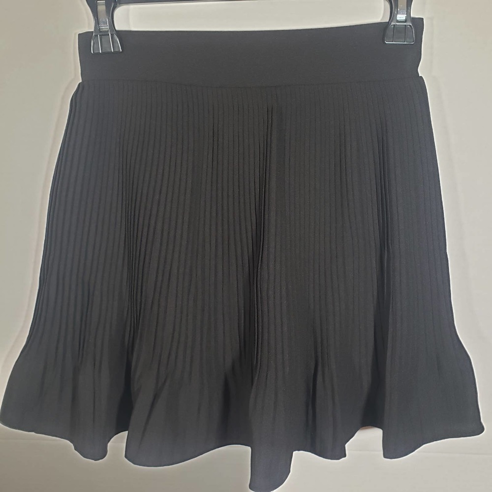 Galita Skort Pleated Black Skirt Sz M Mini Tulip Flare Under Shorts